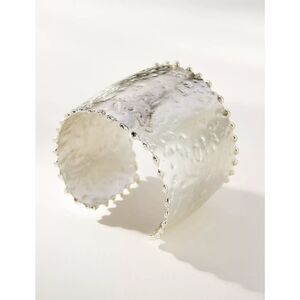 Anthropologie Textured Metal Cuff Bracelet